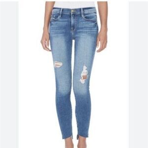 Frame Women's Women's size 27 Le Skinny De Jeanne Jeans Timber Wash Raw Hem